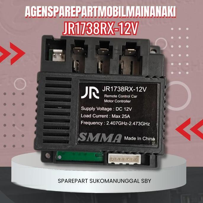 Ready Remote Control Bluetooth + Receiver Jr1738Rx-12V Mobil/Motor Mainan Aki