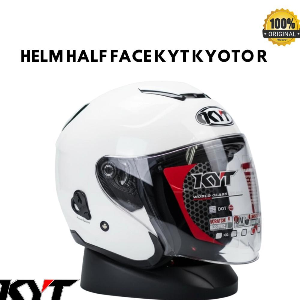 HELM HALF FACE KYT KYOTO SOLID WHITE | HELM HALF FACE KYT | 100% ORIGINAL PRODUCT