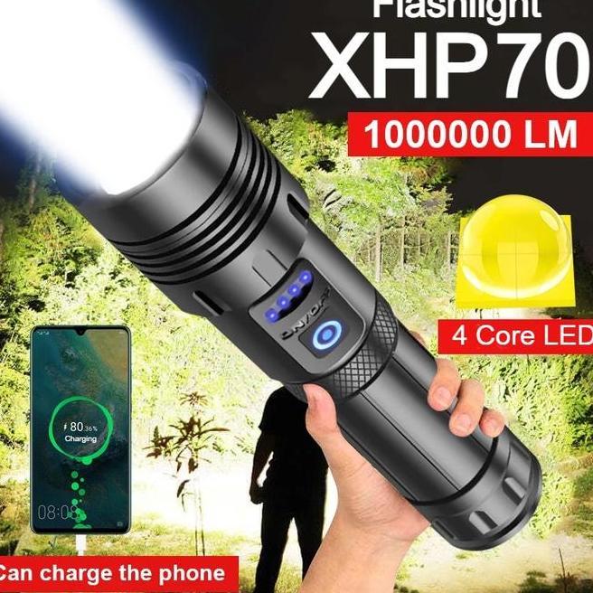 Senter Swat Led Sorot Terang 9 Lumens Lampu Senter Led Cob Cas Usb Outdoor Senter Sorot Plus