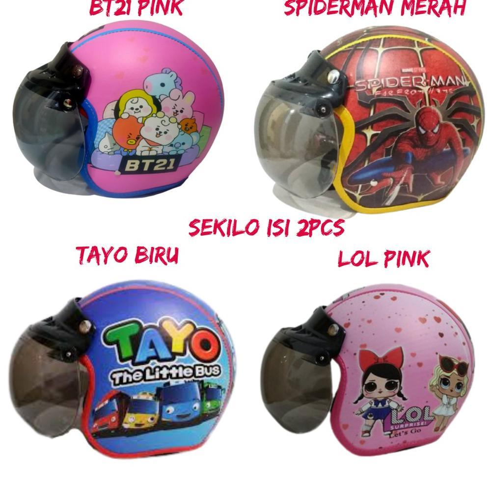 HELM BOGO ANAK karakter tayo / helm hello kitty / helm bogo anak / helm little pony /HELM LOL