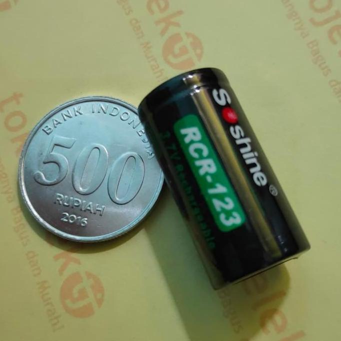 Soshine RCR123A CR123 16340 Li-ion 3.7v 700mAh Pin Top Non-Protected