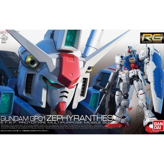 Bandai RG 1/144 Real grade gundam GP01 GP 01 Zephyranthes core fighter