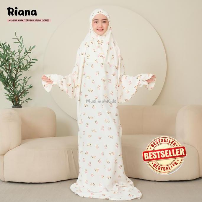 Mukena Terusan Anak 7 - 15 Tahun Salwa Series by MuslimahKids Bahan Rayon Viscose Premium Adem Nyama