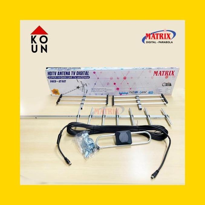 ANTENA MATRIX HD212 / HD 212 / HD-212 ANTENA TV DIGITAL + BOOSTER