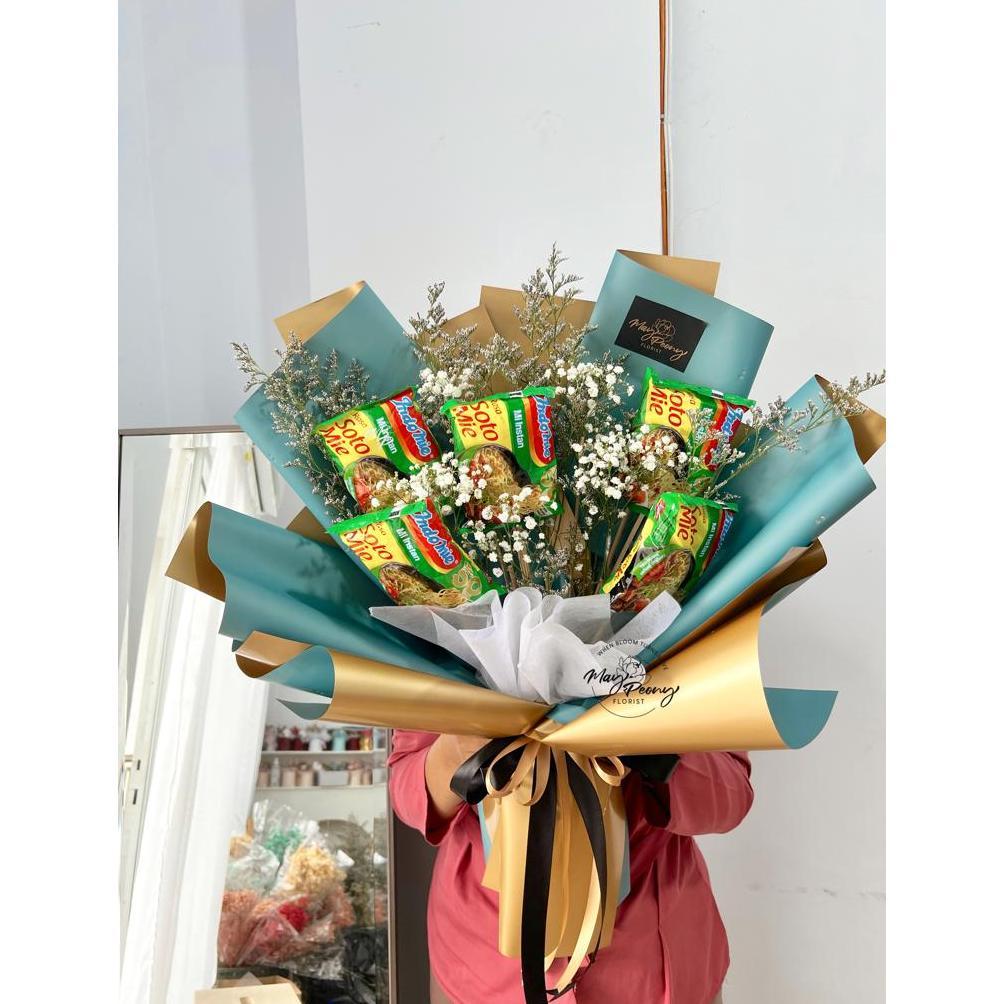 SNACK MIE INSTANT BOUQUET - BUKET INDOMIE BUKET BUNGA PALSU FLOWER BOUQUET SNACK BOUQUET BUKET MAKAN