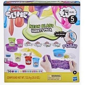 PlayDoh Slime and Foam Neon Blast Variety Pack Sensory Play
