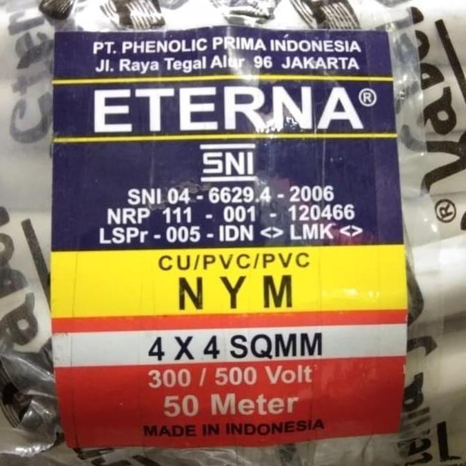 Kabel NYM 4x4 Eterna Engkel Tunggal Kabel NYM 4x4mm