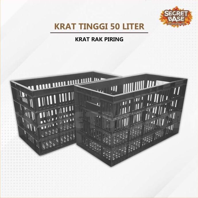 KRAT TINGGI 50 LITER - Krat Rak Piring / Keranjang Pakaian Serbaguna