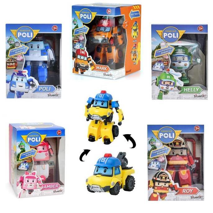 Silverlit Robocar Poli Transforming Robot Poli Amber Roy Mark Helly