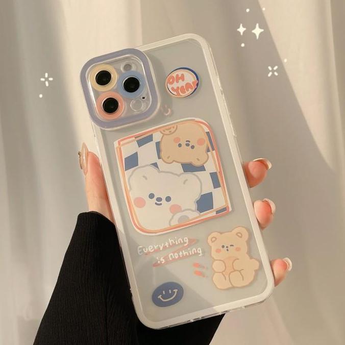 Casing Samsung A13 4G Case Cute Little Bear Transparant