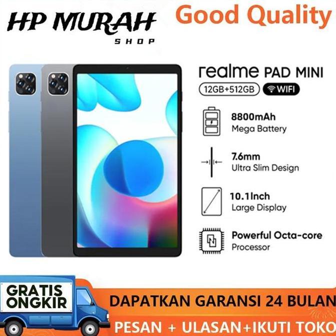 Tablet realme pad mini 5G Baru 10.1inch RAM 12GB+512GB ROM