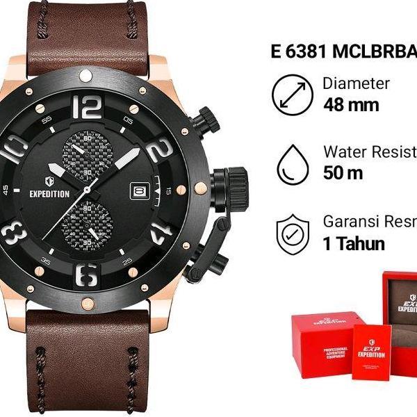 JAM TANGAN PRIA EXPEDITION E 6381 E6381 LEATHER ORIGINAL