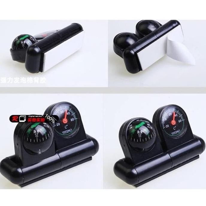 Jam Hiasan Kompas Dashboard Dasbor Mobil Tempel Unik Dekorasi Mobil