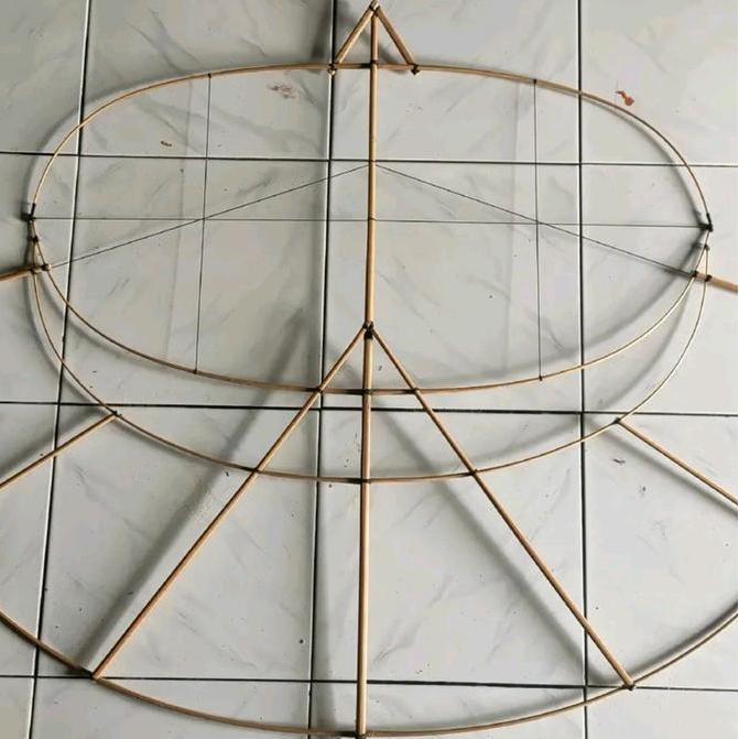 Rangka layangan pegon semok sayap 80cm/100cm & 150cm (Merakit Sendiri) Bambu