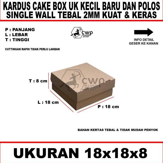 Cake Box Polos UK 18x18x8 Model Cake Box