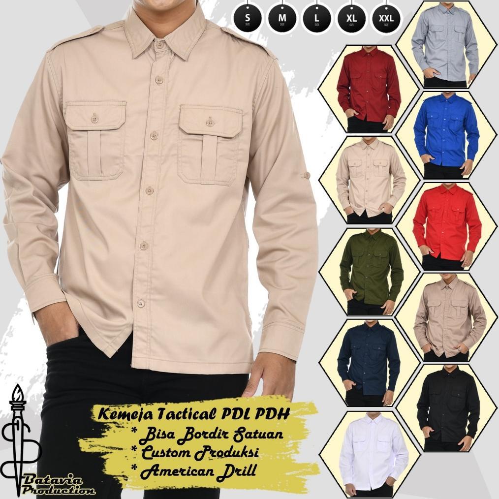 Termurah Baju Kemeja Pdh Pdl Lengan Panjang - Pakaian Seragam Tactical Pria Wanita Kemeja Kerja Kant