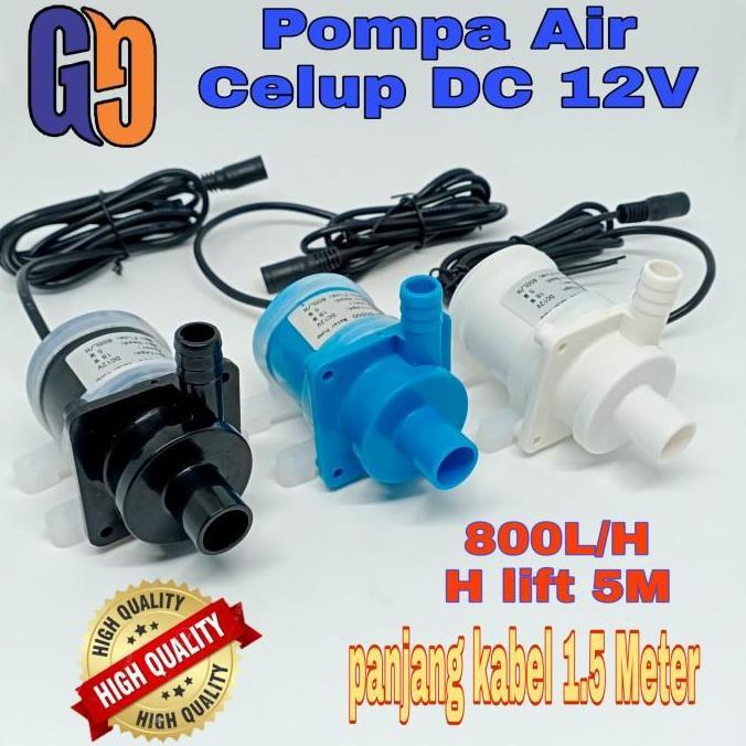 PROMO POMPA AIR CELUP MINI YX500A DC12V 800LH HIDROPONIK AKUARIUM BRUSHLESS HARGA MURAH