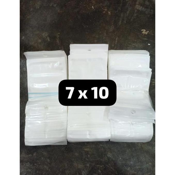 100 PCS PLASTIK KLIP ZIPLOCK / PLASTIK PUTIH SUSU / PLASTIK KEDAP UDARA