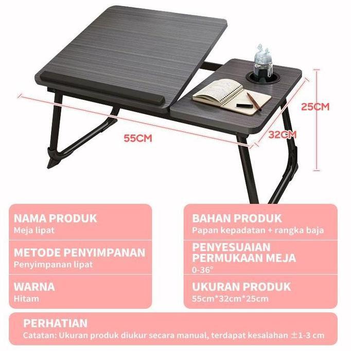COD Meja Lipat di Kasur Minimalis untuk Mahasiswa, Meja Belajar & Komputer dengan Desain Praktis dan