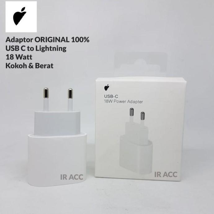 ORIGINAL 100% Adaptor Batok 18 Watt / 20 Watt Charger Iphone 11 12 Pro