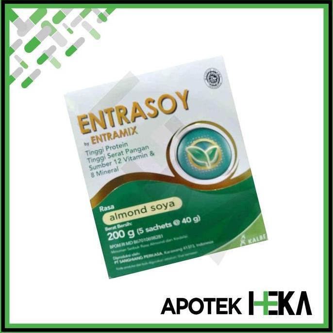 Maxmilt- Entrasoy 200 G Almond Soya - Susu Nutrisi Dewasa Tinggi Protein Serat
