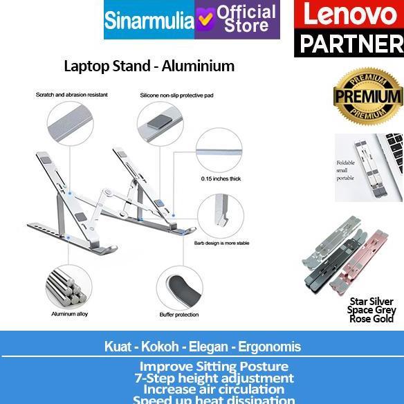 Laptop Stand Aluminium Portable - Dudukan/Meja Laptop Portable Metal