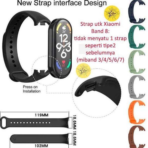 Strap MiBand 8 Tali Jam Xiaomi Mi Band 8 Tali Pengganti Xiaomi Mi Band 8