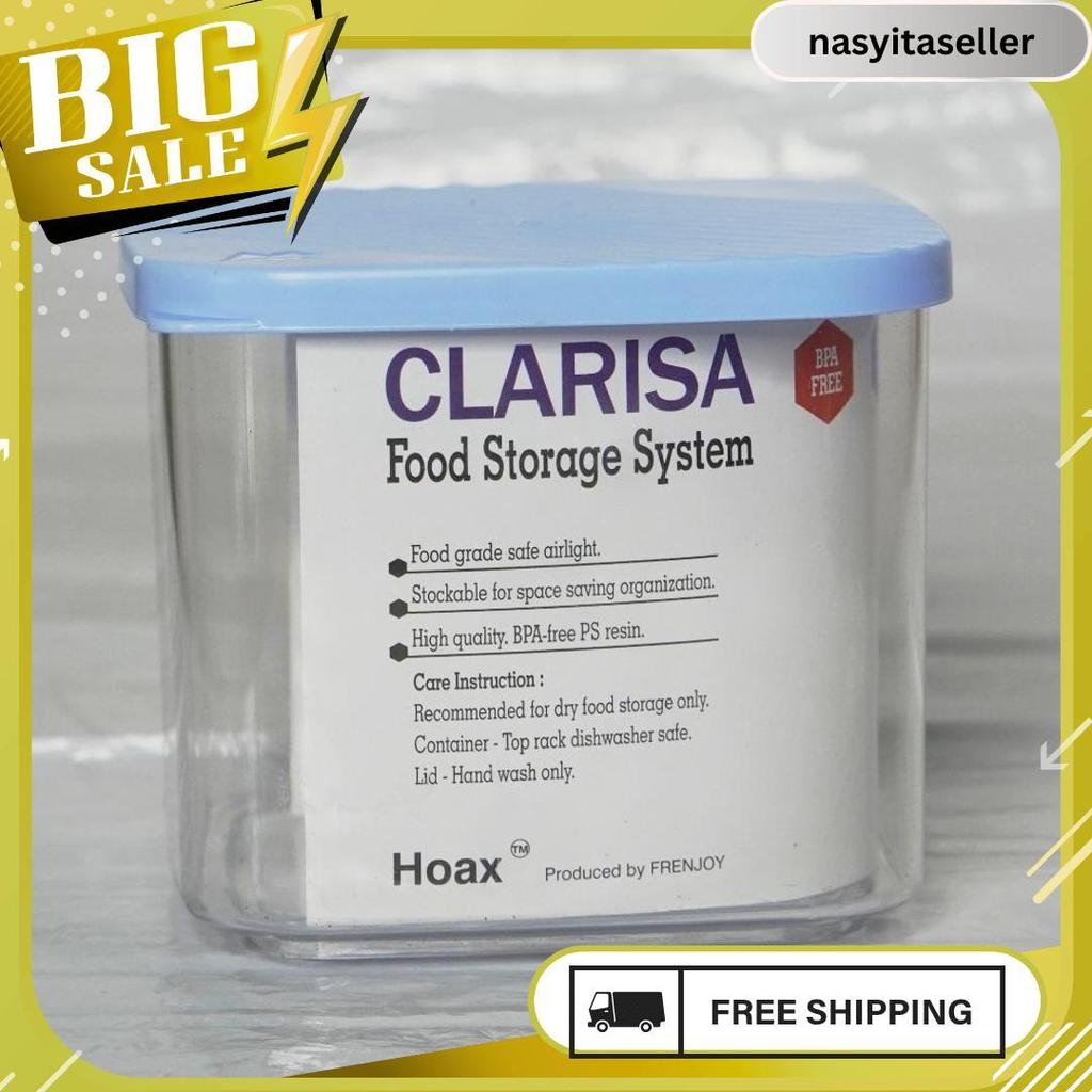 Toples Kue  Kerupuk Lebaran Plastik /Toples Serbaguna/Toples Clarissa / Frenjoy 1 Liter Termurah