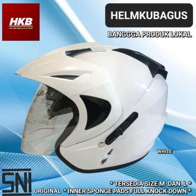 Helm 2 kaca Double Visor. Helm Half Face Double Kaca standar