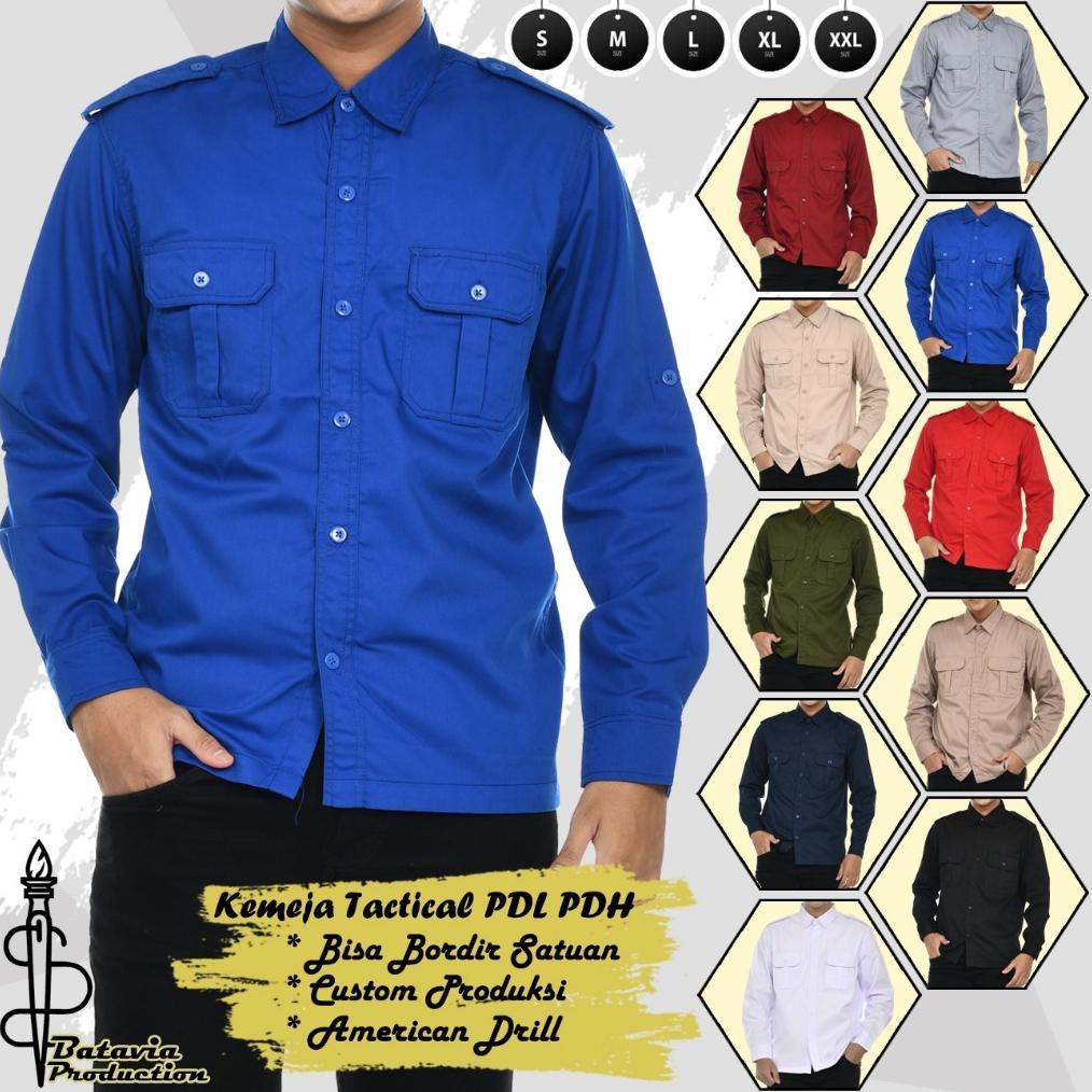 Termurah Baju Kemeja Pdh Pdl Lengan Panjang - Pakaian Seragam Tactical Pria Wanita Kemeja Kerja Kant