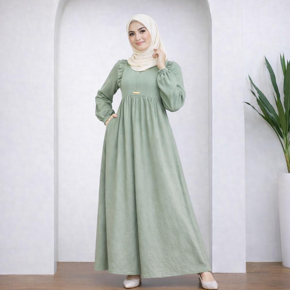 Termurah Gamis Simple Elegan Look Premium Hijabers