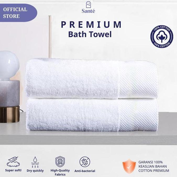 SALE - Sant - Bath Towel 100% Cotton Premium | Handuk Mandi Hotel | Handuk Mandi Tebal | Handuk Mand
