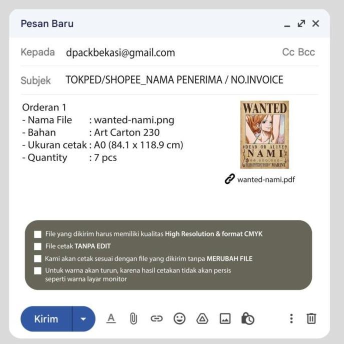 PRINT / CETAK POSTER A0, A1, A2