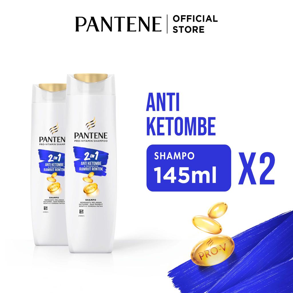 Pantene Sampo Anti Ketombe Pro-V Perawatan Rambut 145ml Paket x2 / Pantene Shampoo