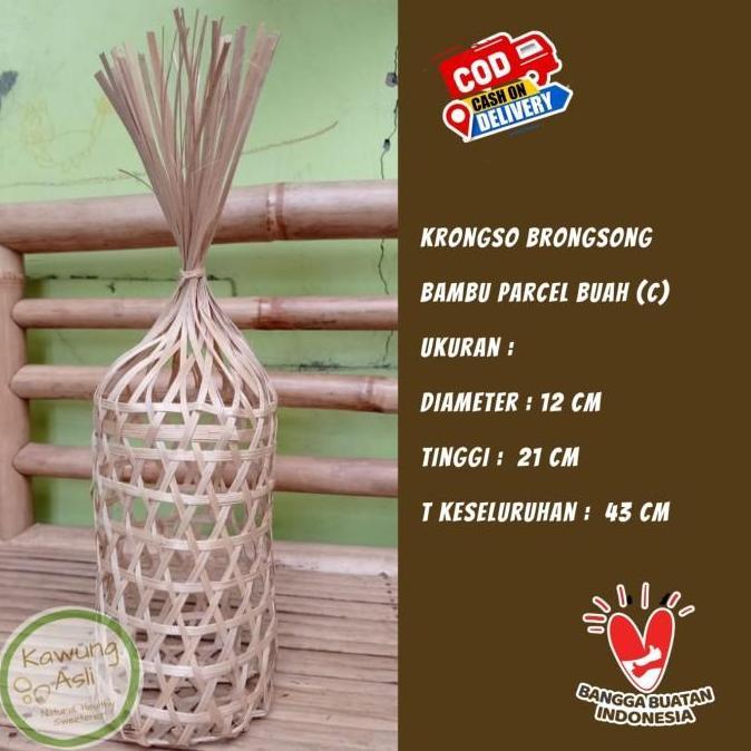 Krongso Brongsong Bambu Parcel Buah Keranjang Anyaman Bambu Hampers