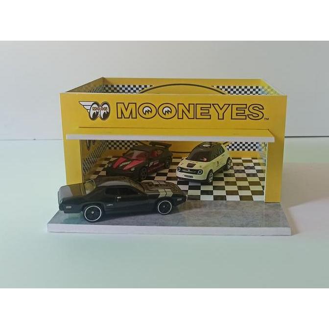 DIORAMA GARASI Diecast 1/64 MOONEYES HOTWHEELS MATCHBOX TOMICA (DIY=Kertas)