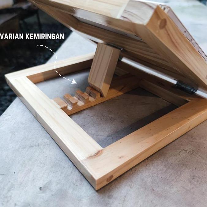 Stand Holder Ipad Tablet Penyangga Dudukan Tablet Kayu Tab Berkualitas