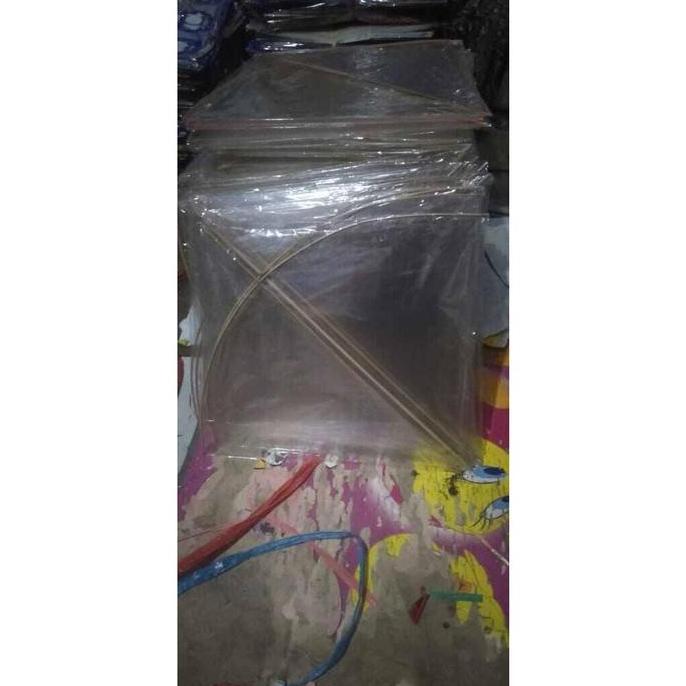 Layangan Siluman / Layangan Plastik Bening Uk 58 ( Isi 50 Pcs )