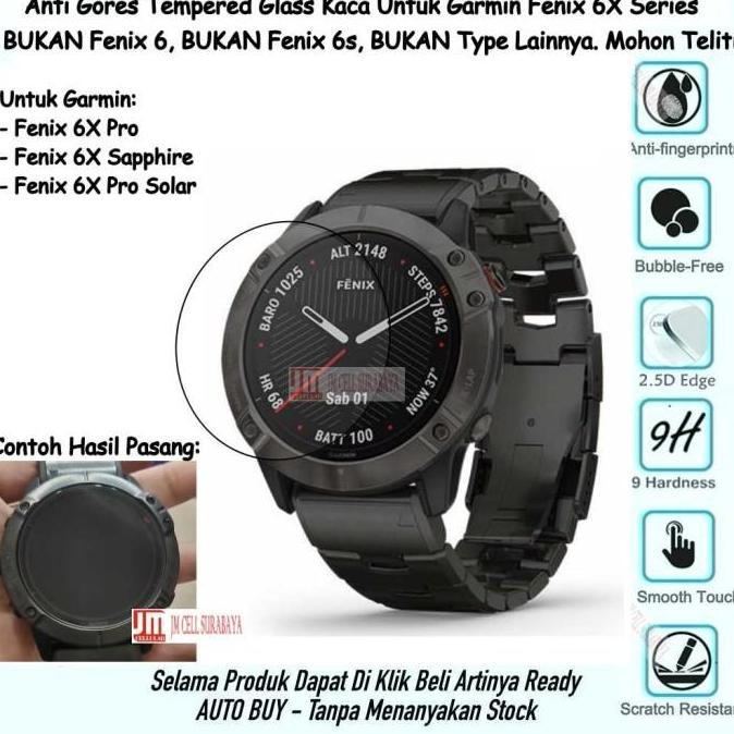 Anti Gores Tempered Glass - Garmin Fenix 6x Pro / Pro Solar / Sapphire