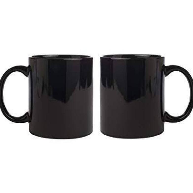 Mug Keramik Polos Putih/Hitam | Gelas Keramik | Gelas Souvenir Ready Stok