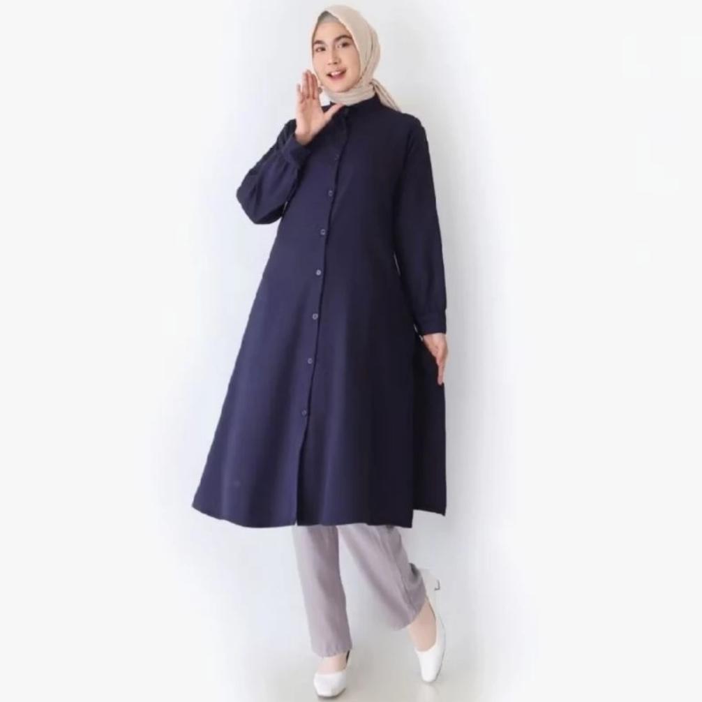 ORIGINAL LONG TUNIC POLOSAN WANITA MUSLIMAH KEKINIAN / LONG TUNIC JUMBO BY ORTEGA
