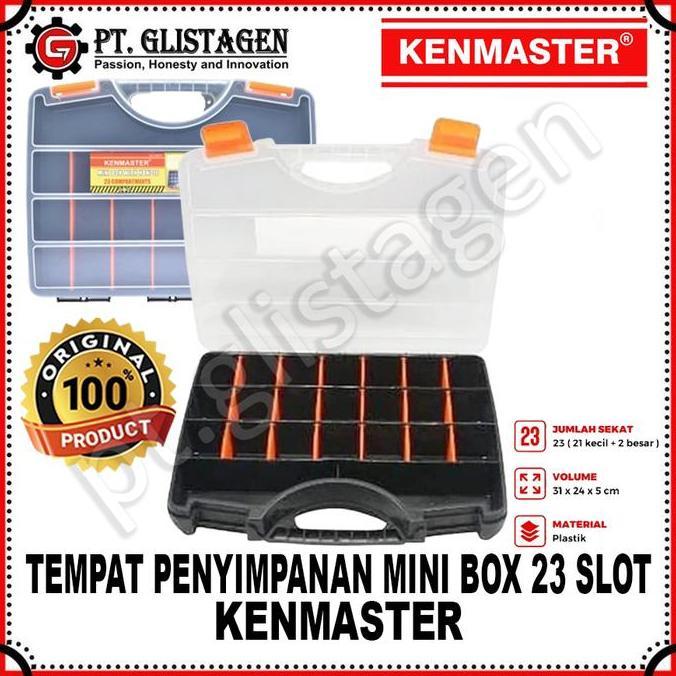Ort- Kenmaster Mk 23 Slot Mini Box 23 Slot Mini Tool Box Plastik Toolbox With Handle Koper Rak Kompo