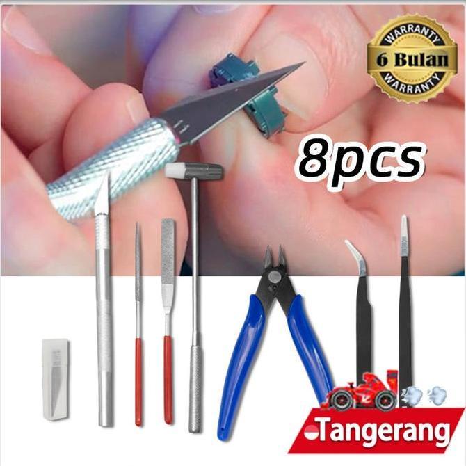 MRIKI 8 In 1 Alat Gundam / Gundam Tools Rakit Gunpla Tool Kit Set / Tools Set Gundam Gunpla