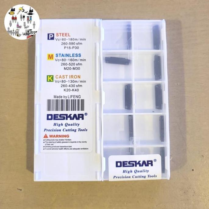 PINA INSERT MGMN 200 LDA DESKAR MGMN 200 DESKAR INSERT POTONG 2MILI MATA BUBUT 2MM PISAU 2MM