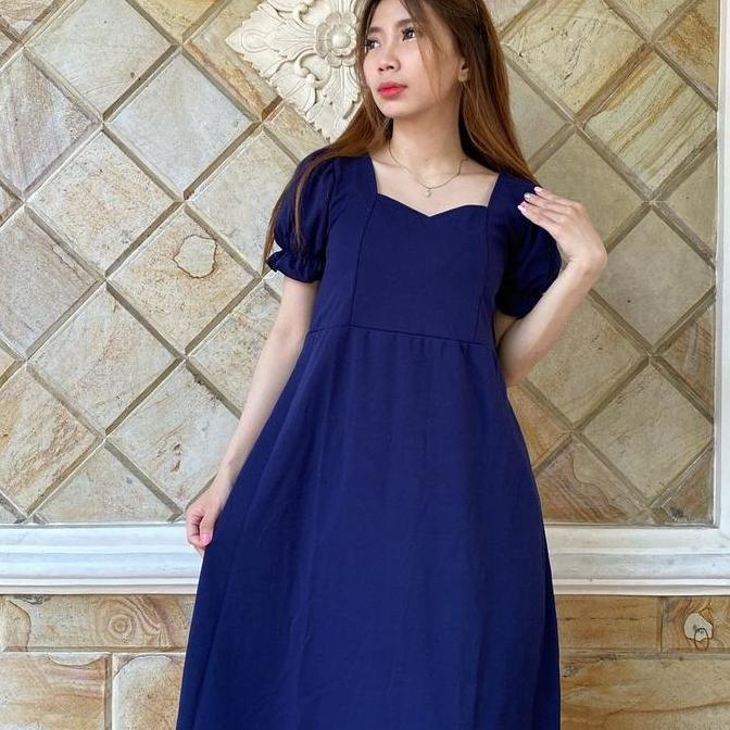 Kleid- Alicia | Sienna Dress Midi Flowy Summer Dress Wanita