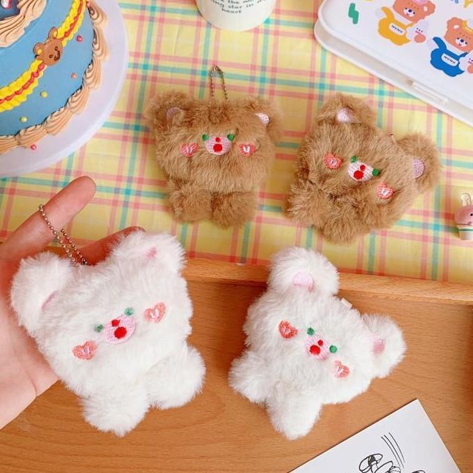 Sfp- Gantungan Kunci Keychain Korea Beruang Plush Lucu