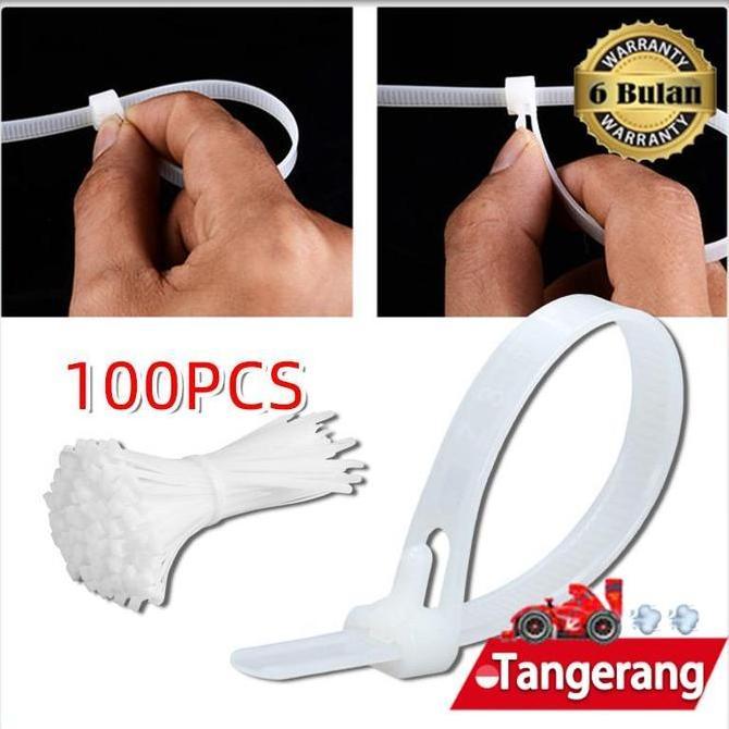 MRIKI 100pcs Kabel Ties Bisa Buka / Reusable Cabel Ties / Cabel Tie / Cabel Ties / Kabel Tie