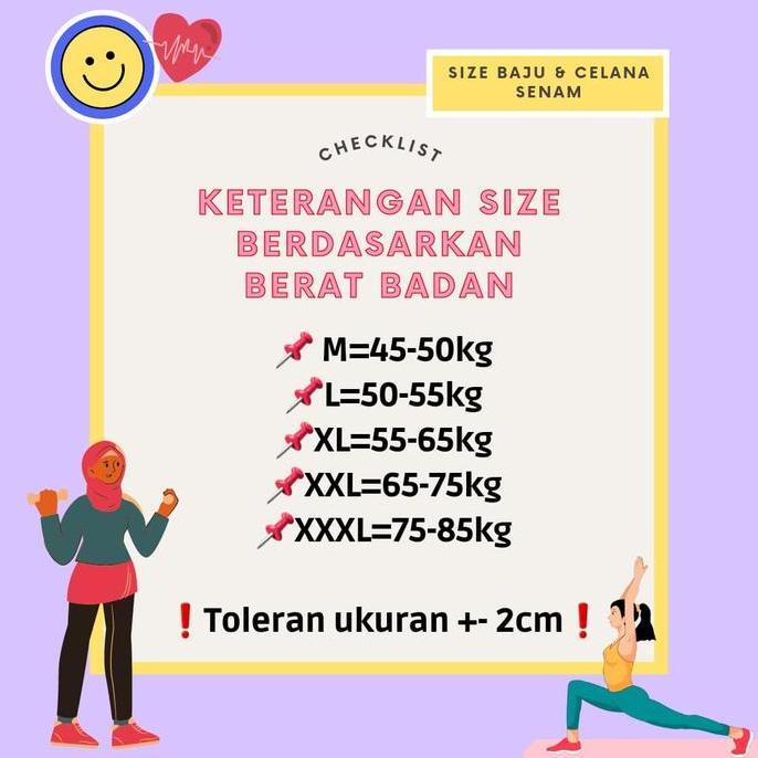 Heddosukafu- Nano Sportswear Baju Senam Muslim Merah Putih / Baju Senam Muslim Wanita