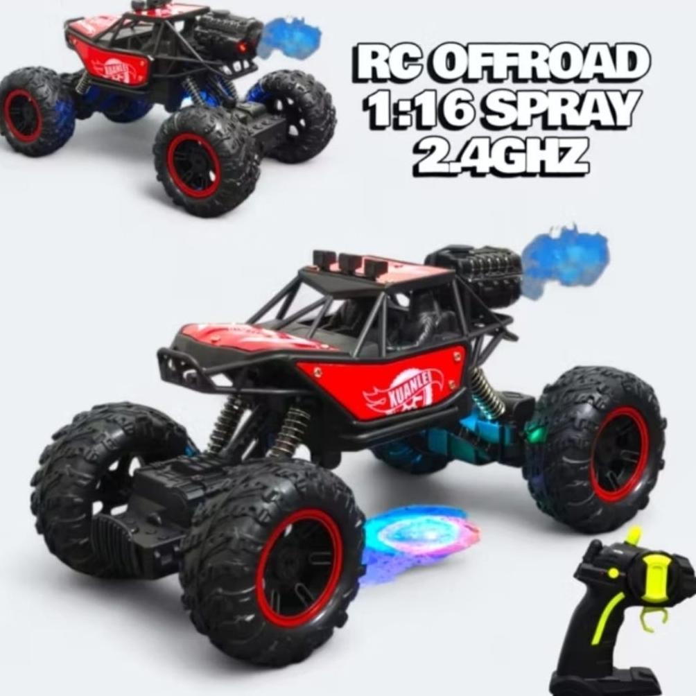 official mobil remote control offroad efek asap anti air waterproff mainan rc upgrade baterai