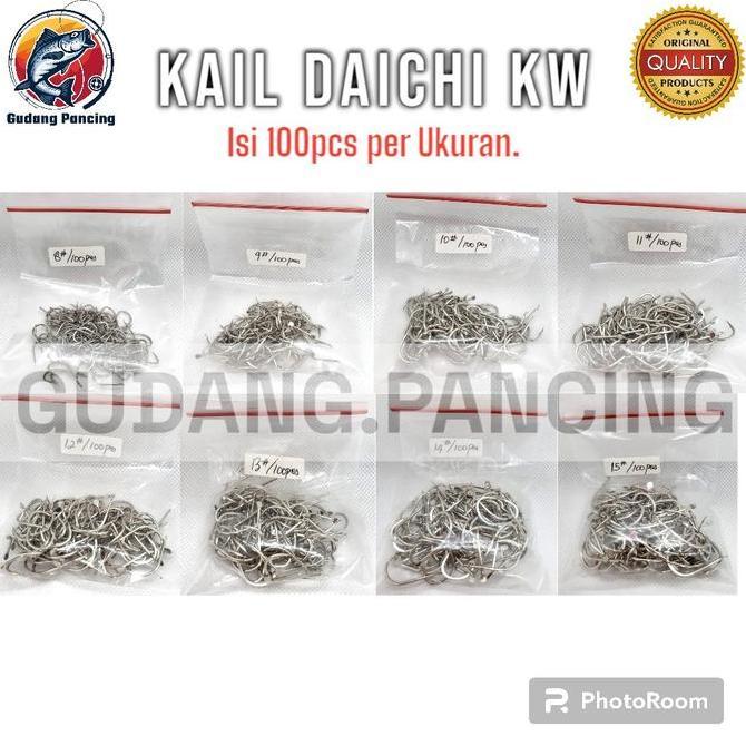 Kail Pancing Daichi Kw Isi 100Pcs Cocok Untuk Membuat Mata Kail Garong Baronang Dan Mata Kail Metal 